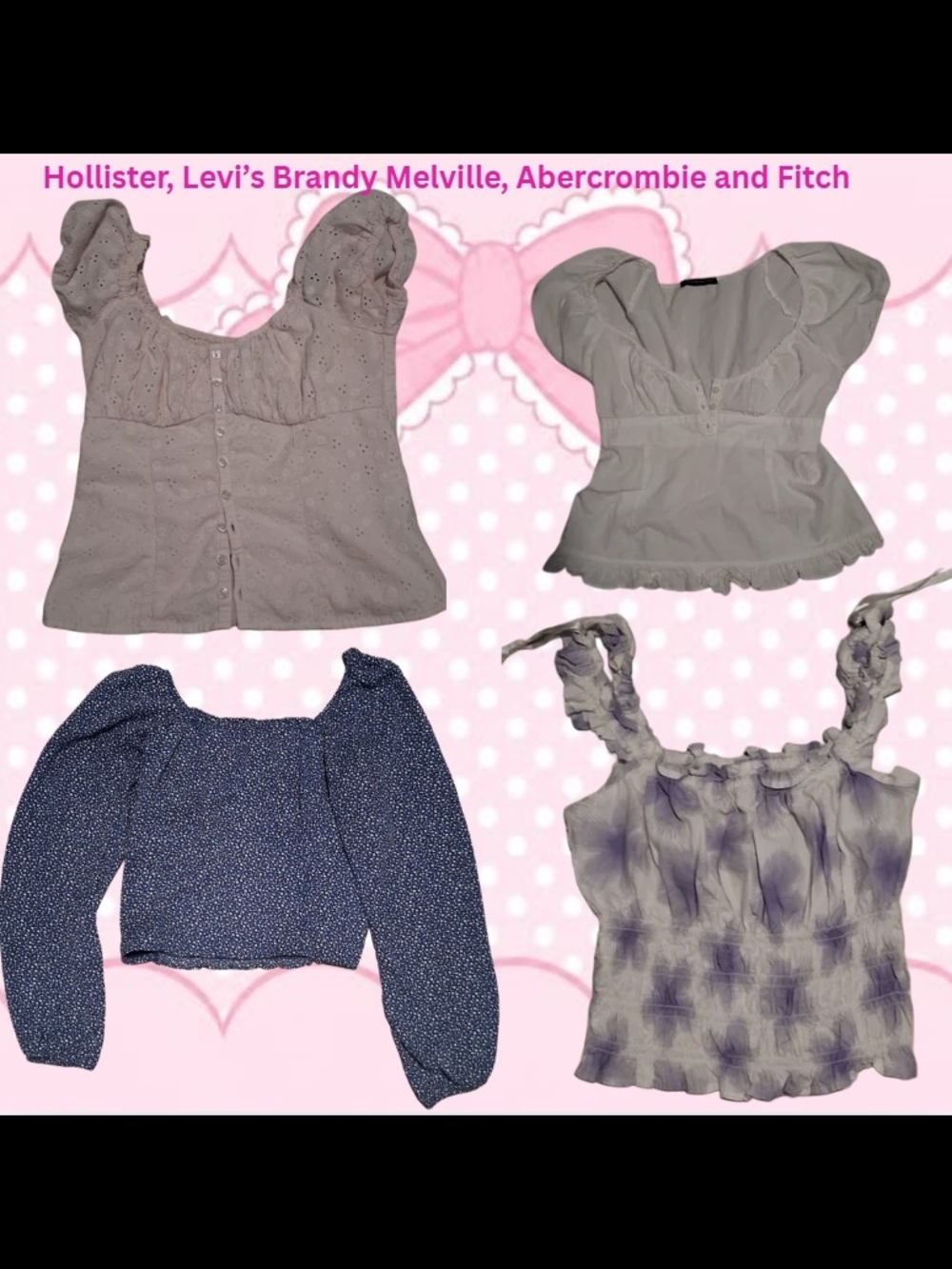 Mixed Women’s Tops - (Assorted Colors) hollister, Aero, Brandy Melville
